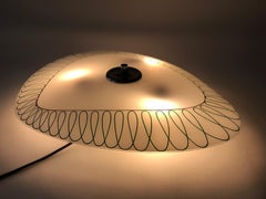 Wandleuchte von Designfornicaion mit Vintage-Glasteller aus der Mitte des Jahrhunderts