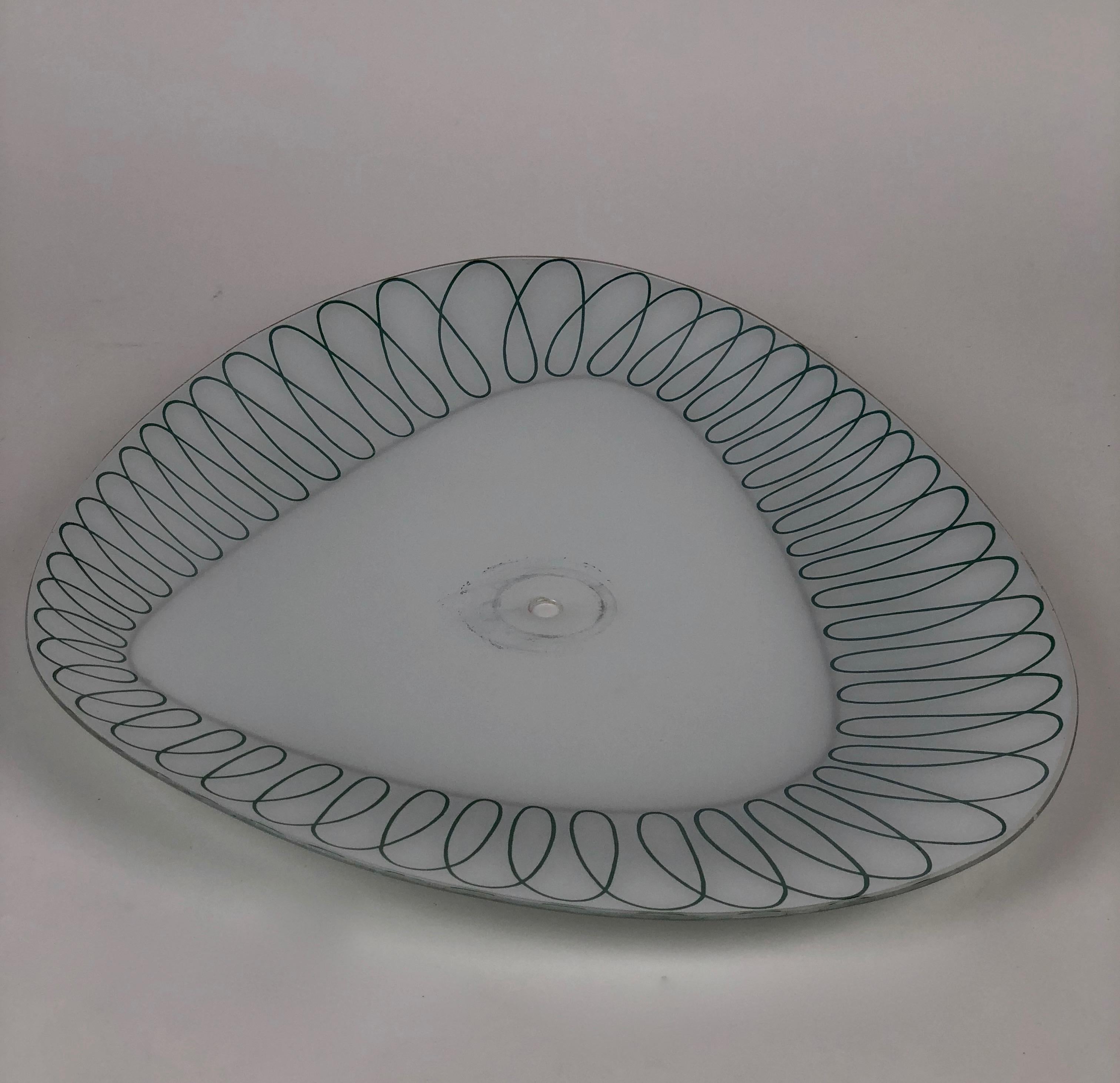 Metà XX secolo Lampada da parete di Designfornicaion con piastra in vetro vintage del Medioevo in vendita