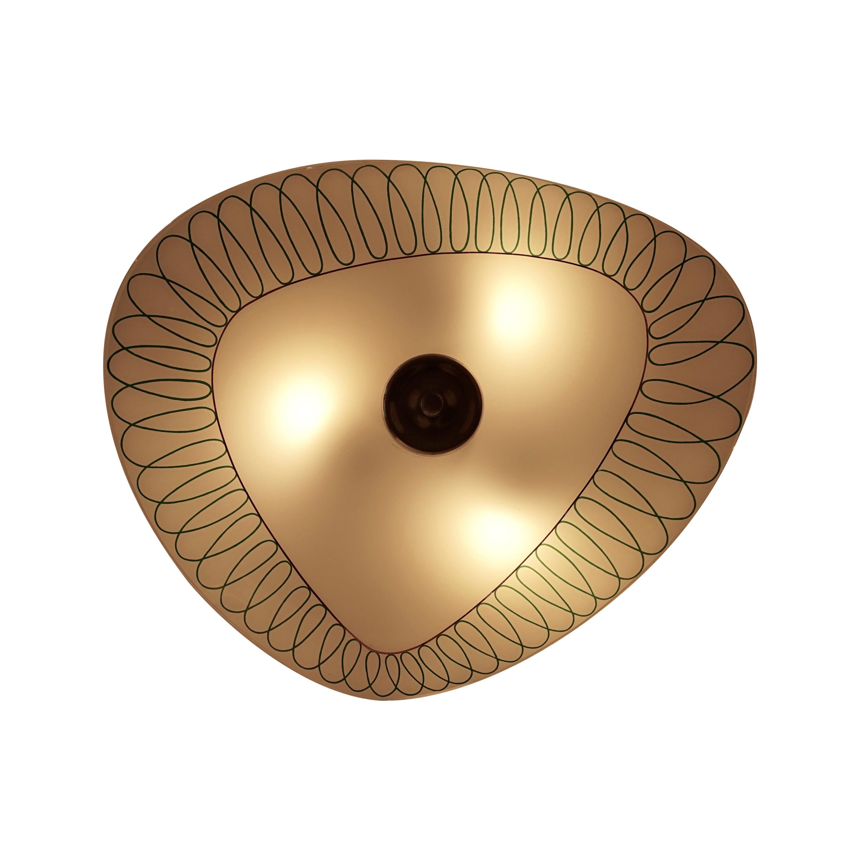 Wall Light from Designfornicaion with Vintage Midcentury Glass Plate