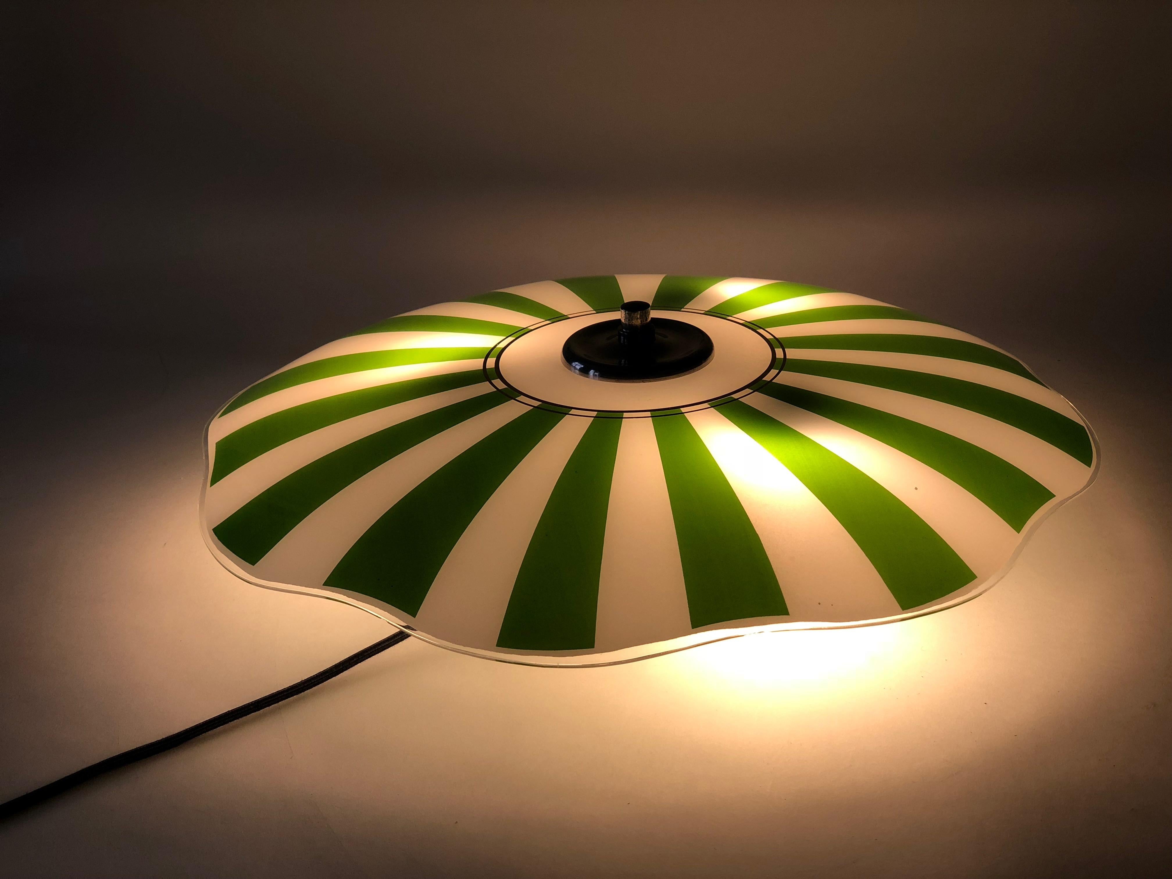 Mid-Century Modern Wall Light from Designfornication with Vintage Midcentury Glass Plate For Sale