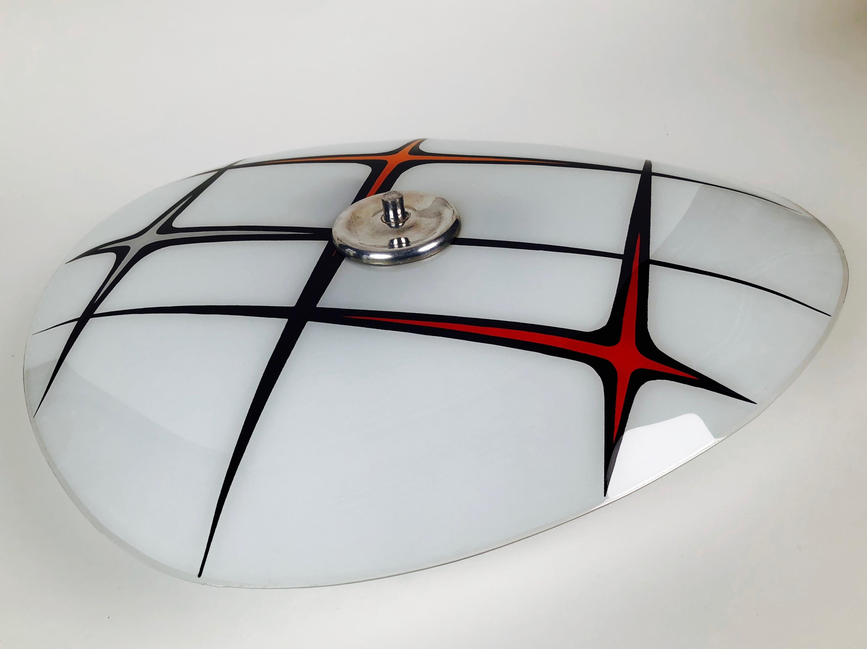 Ceco Lampada da parete di Designfornication con piastra in vetro vintage del Medioevo in vendita