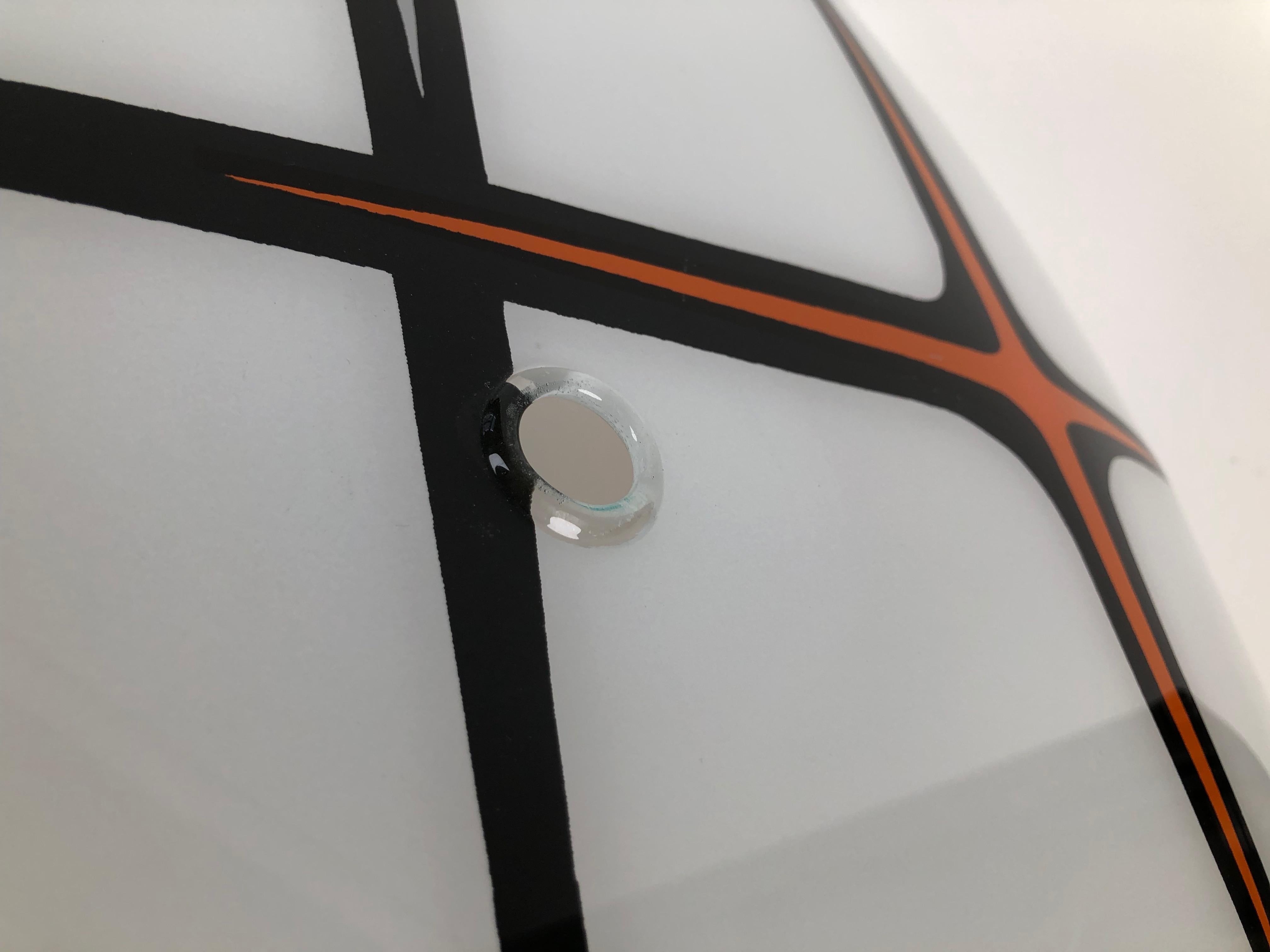 Vetro Lampada da parete di Designfornication con piastra in vetro vintage del Medioevo in vendita