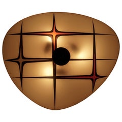 Wall Light from Designfornication with Retro Midcentury Glass Plate