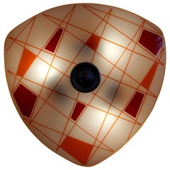 Wall Light from Designfornication with Retro Midcentury Glass Plate