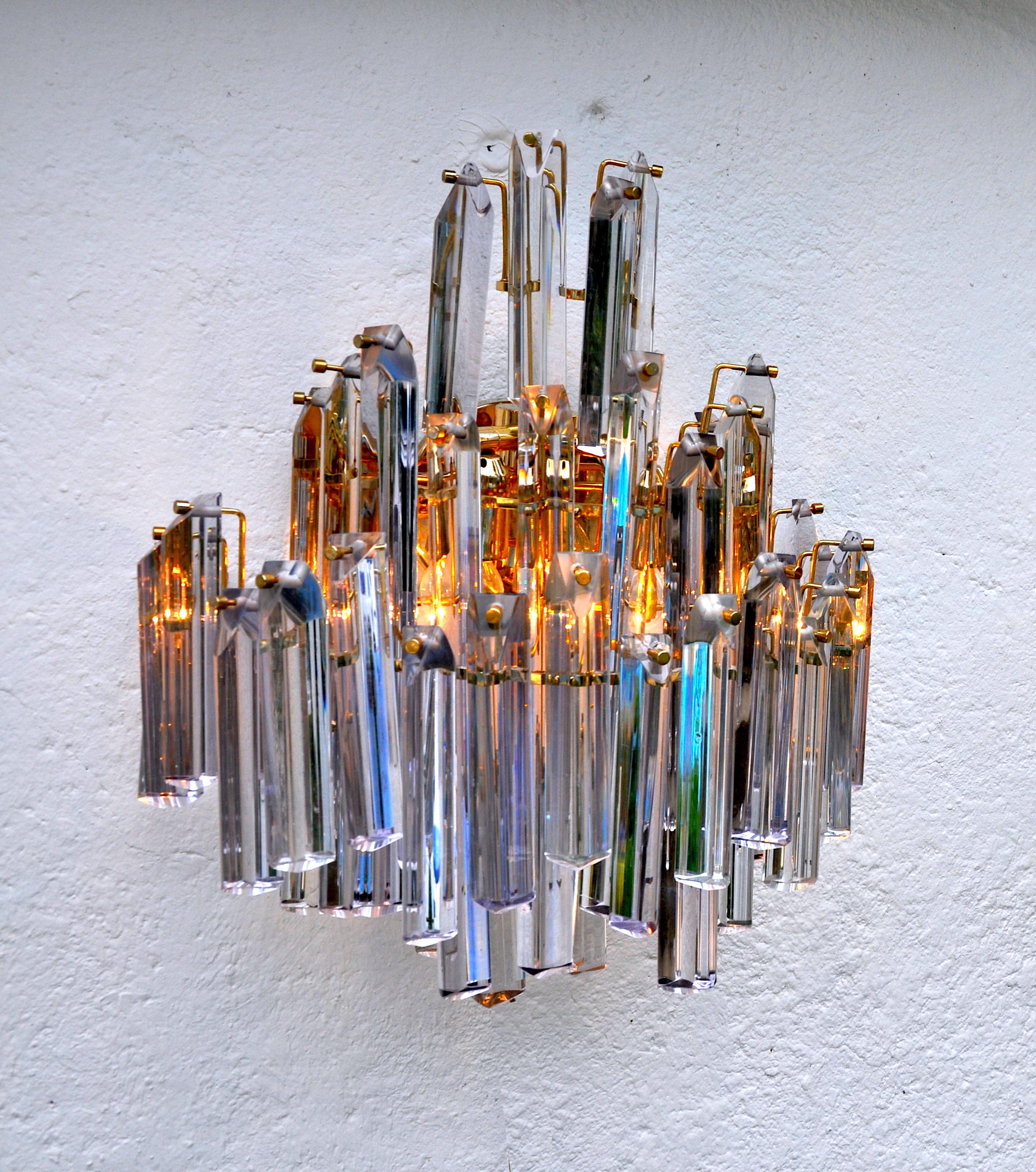 Glass Wall Light from Venini, Italy, 1970s