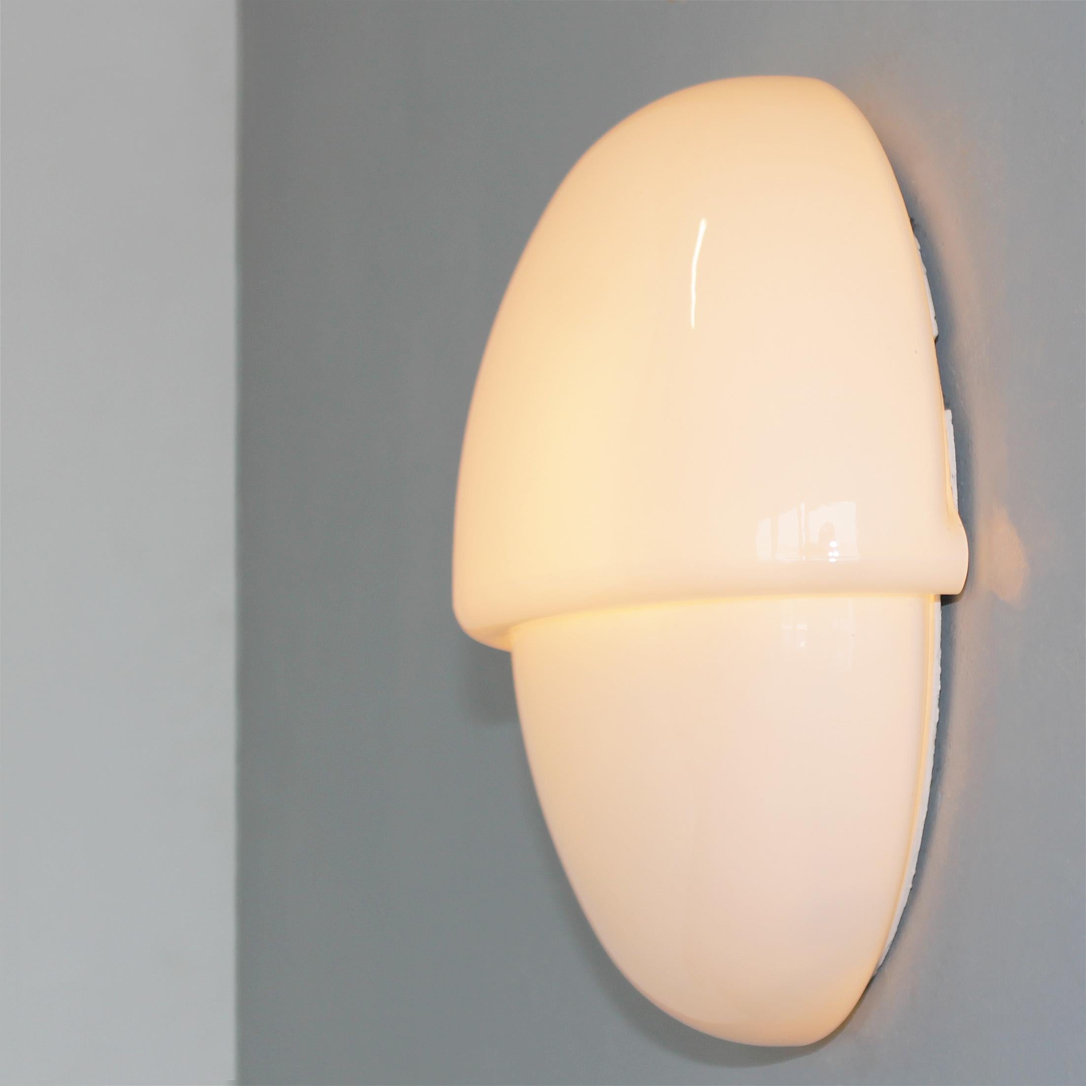 Opaline Glass Wall Light 'Grande Mania' by Vico Magistretti for Artimide Italy