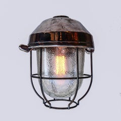 Wall Light, Hammered Glass and Polished Aluminium V2, circa 1950