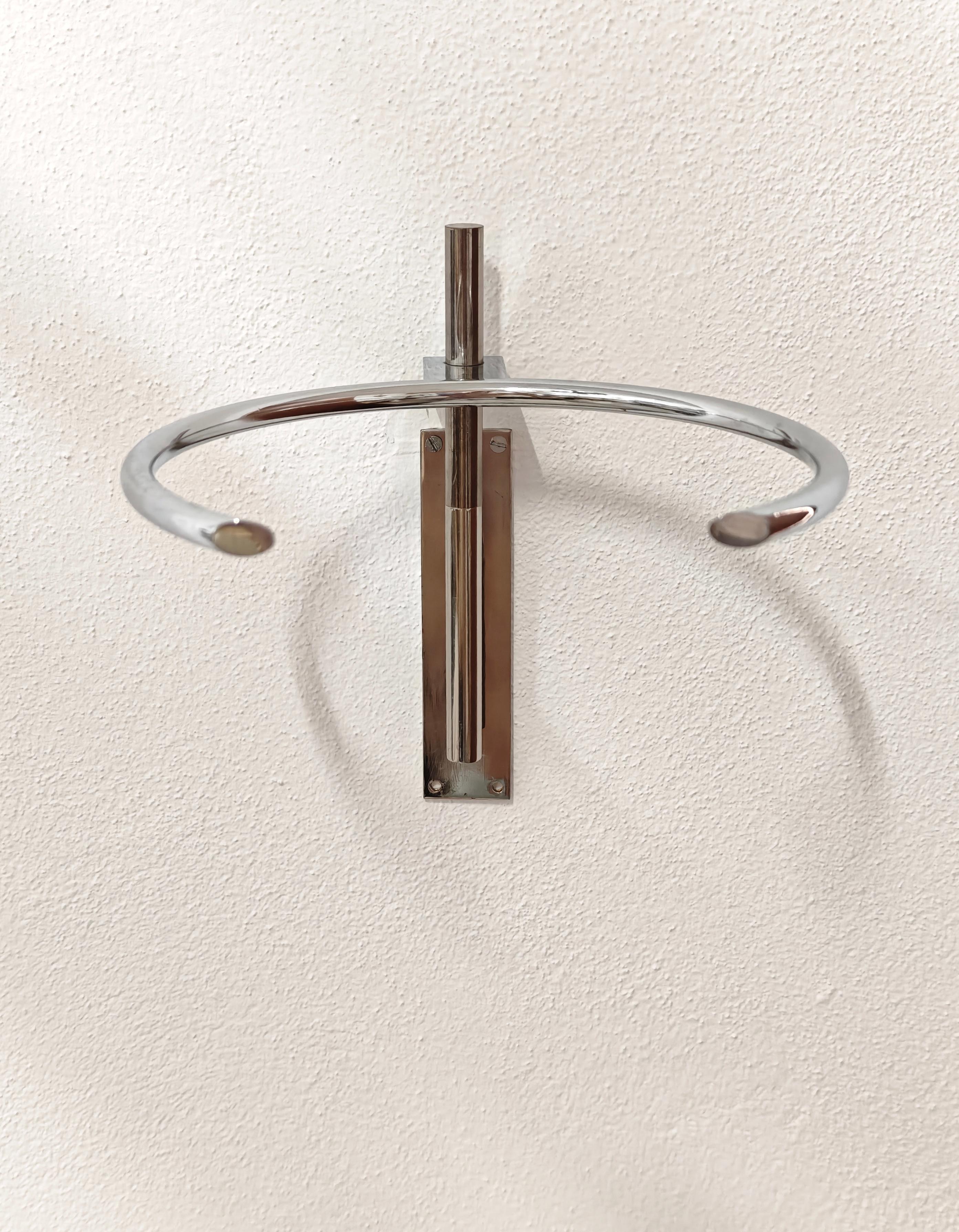Wall Light in Glass Brass and Chromed Steel  L. Caccia Dominioni style Italy 60s For Sale 11