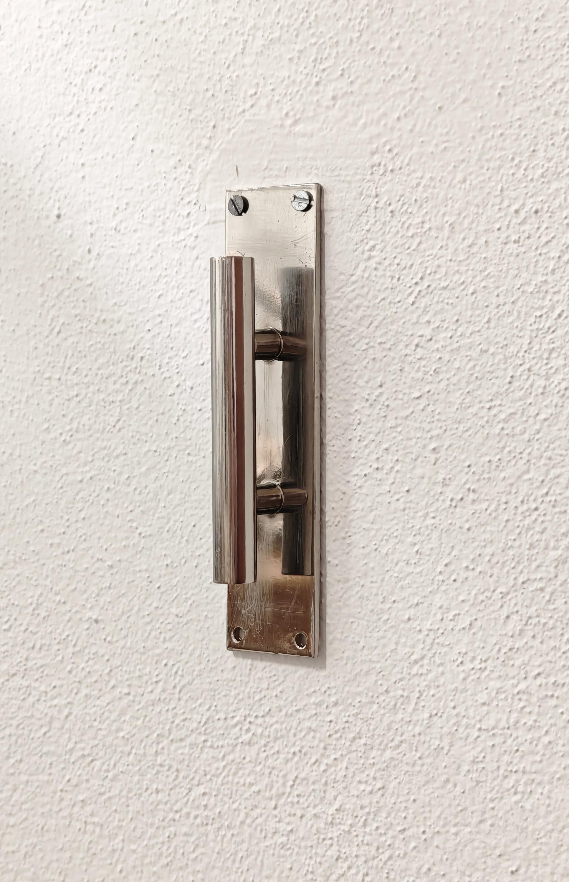 Wall Light in Glass Brass and Chromed Steel  L. Caccia Dominioni style Italy 60s For Sale 12