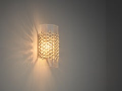 Wandleuchte aus Lucite und Glas