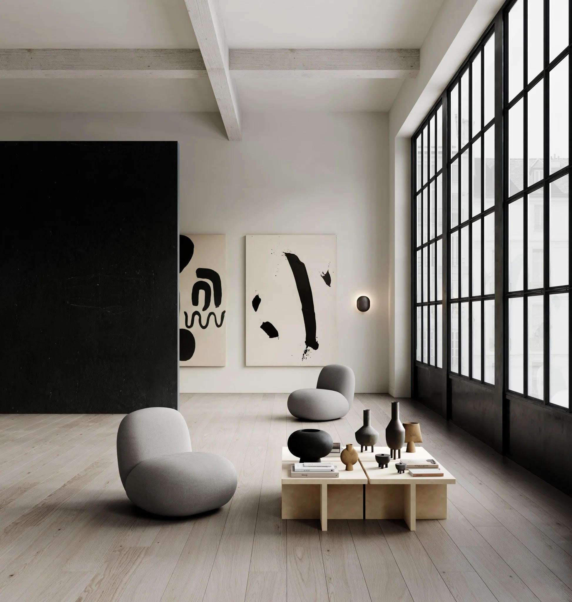 Aplique de pared, de metal color bronce, pieza contemporánea. Moderno en venta