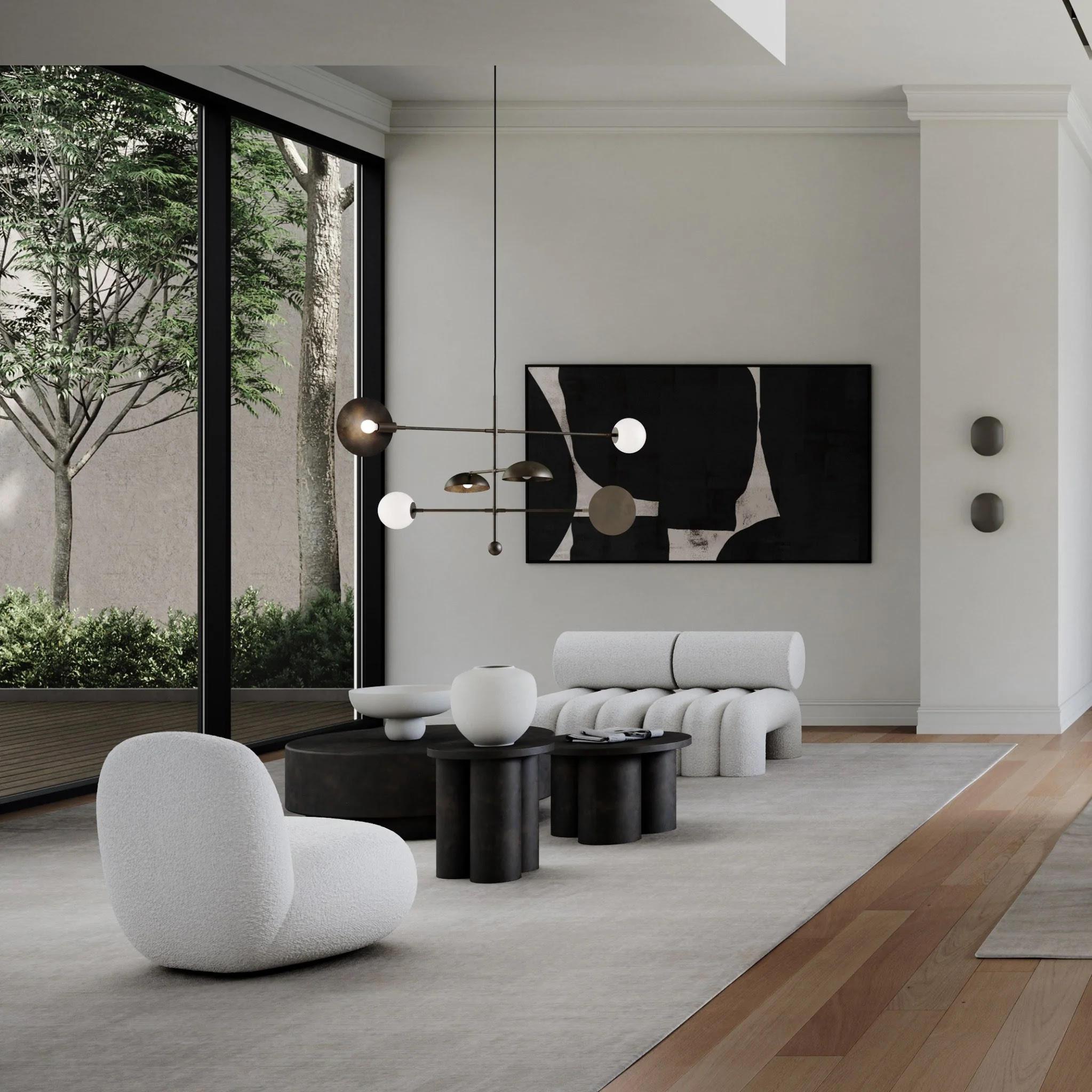 Aplique de pared, de metal color bronce, pieza contemporánea. Francés en venta