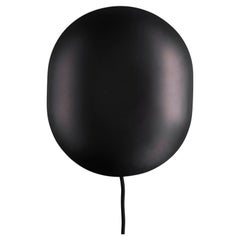 Wall Light, Made from Burnished Black Metal, Contemporary Work.