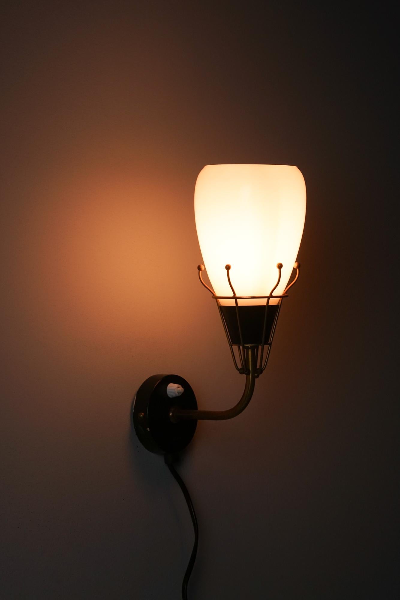 Metal Wall Light, Maria Lindeman, Idman Oy, 1950s For Sale