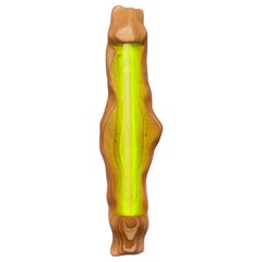 Wall Light of Okoume Wood and Neon. by Studio Gert Wessels