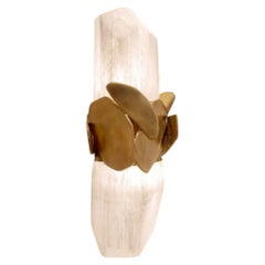 Wall Light PETAL, Cast Bronze with Selenite, Cinabre Gallery