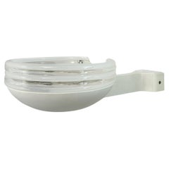 Applique Leucos Vetro di Murano Acciaio Midcentury Design Italiano Anni '80