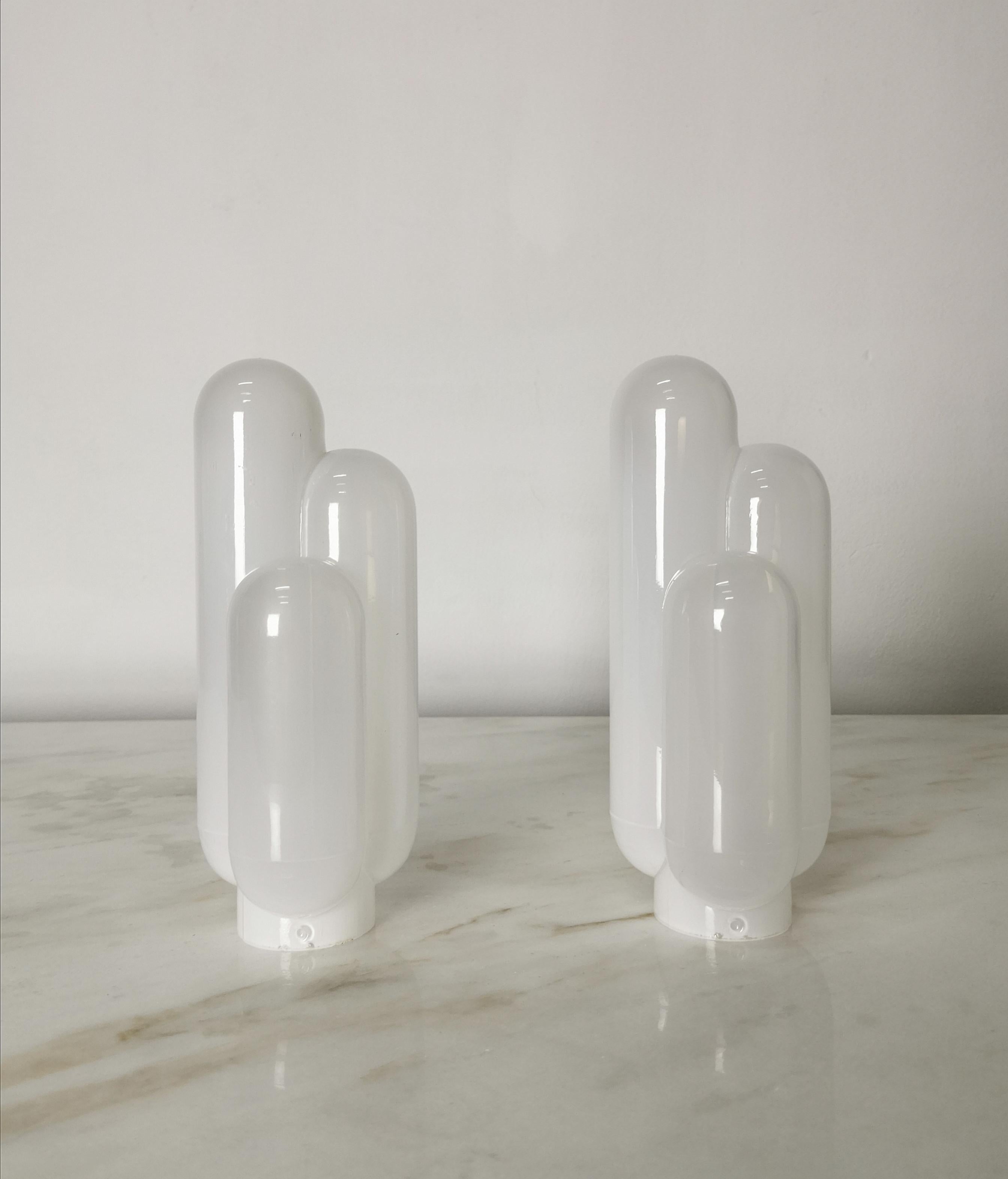 Metal Wall Light Sconce Murano Glass Carlo Nason for Mazzega Midcentury Italy 1960s
