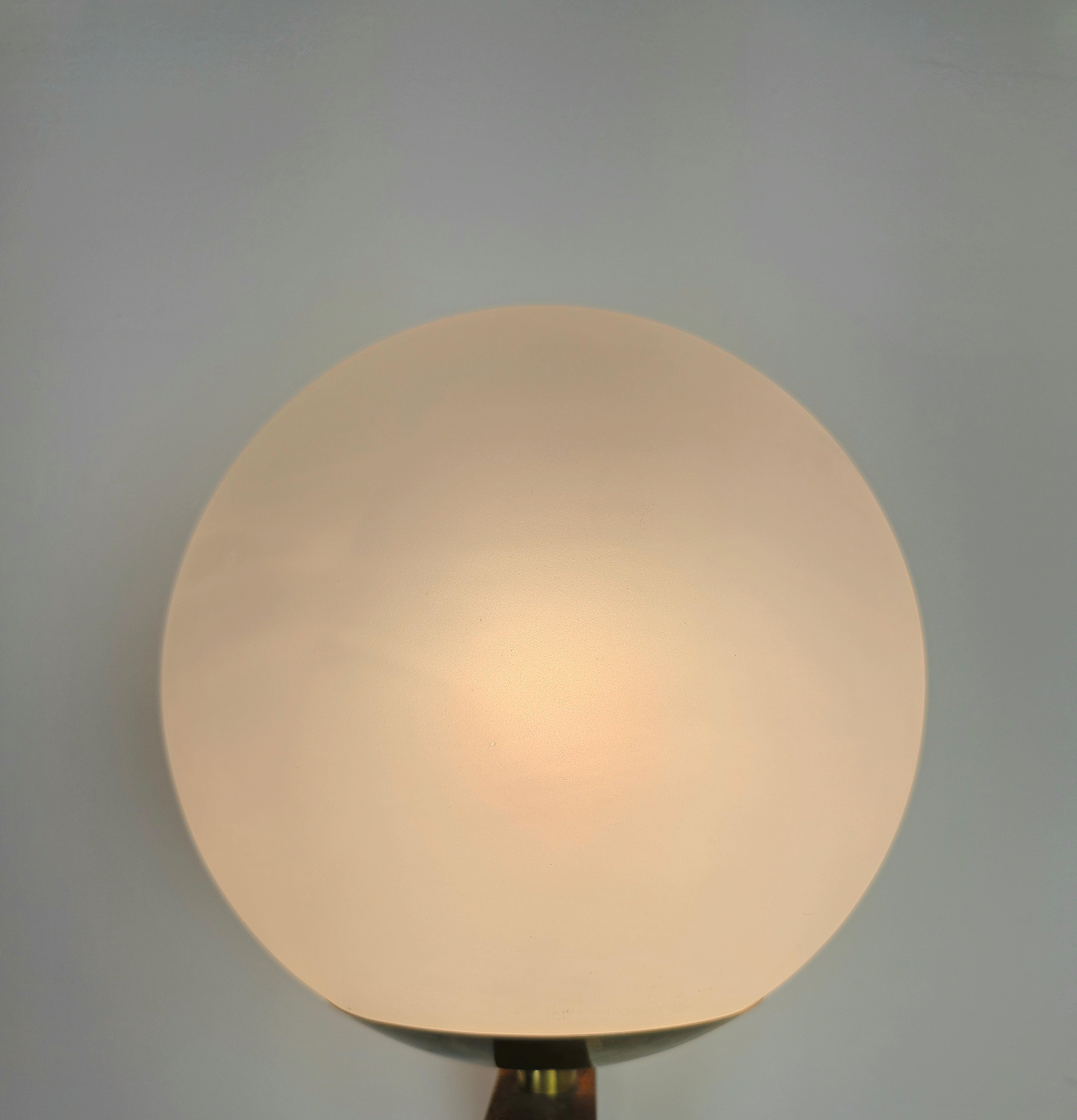 20th Century Wall Light Sconce Sergio Asti for Artemide Brass Glass Midcentury Italy 1960s For Sale