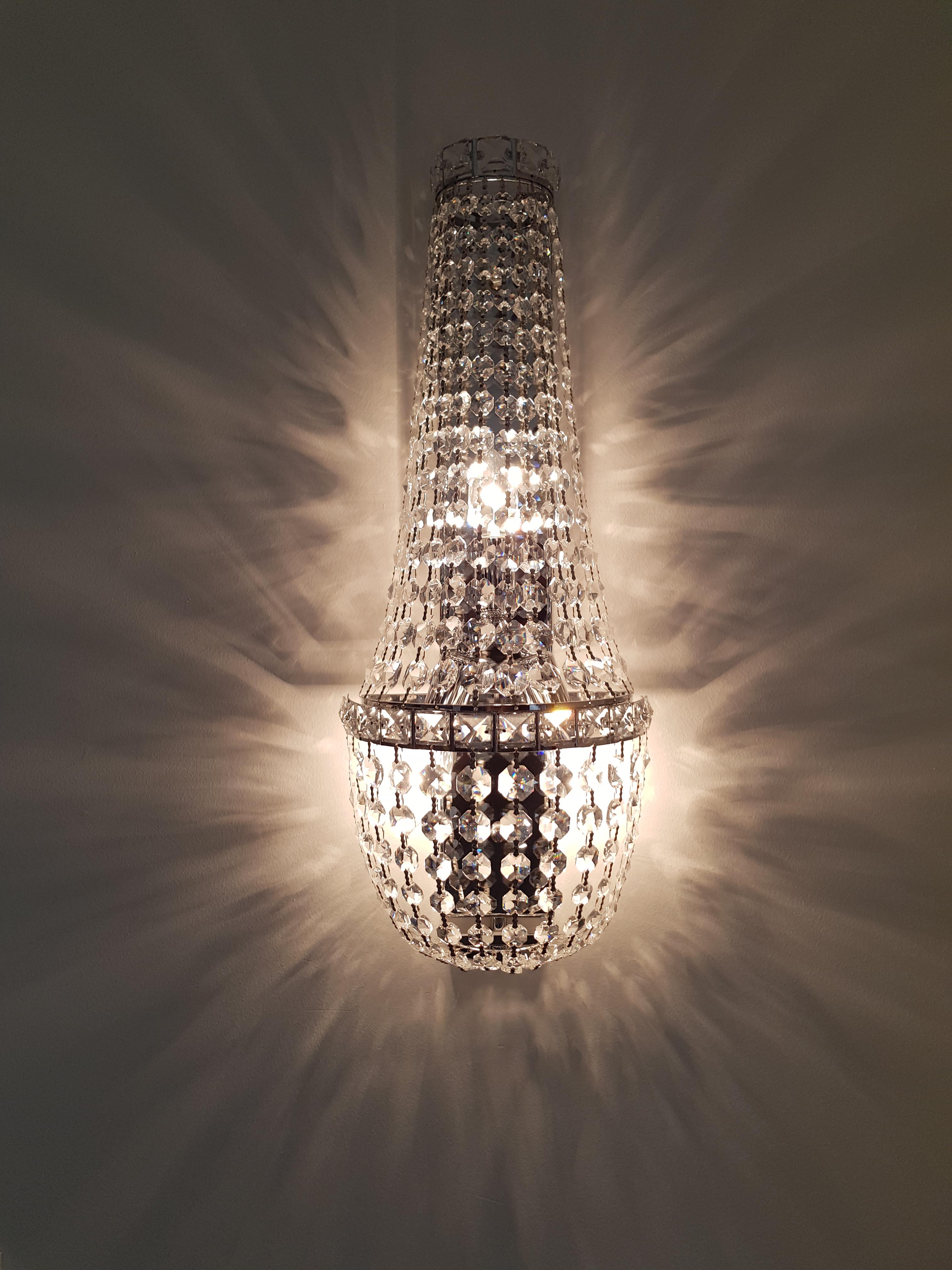 crystal wall chandelier