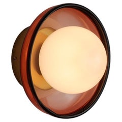 wall light _ small scone in hand made glass -  pink