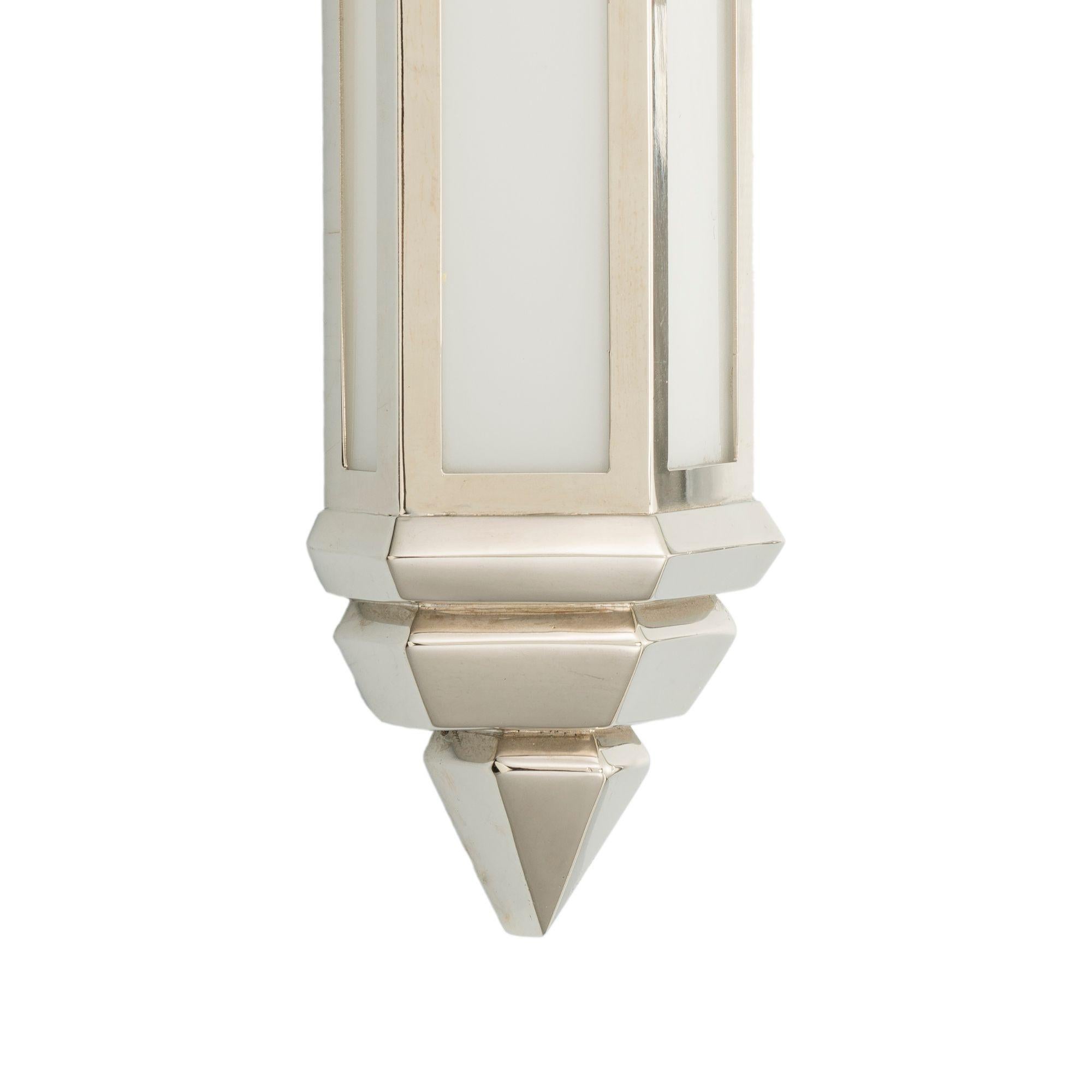 Italian Wall Light with Brass Structure and Glass For Sale