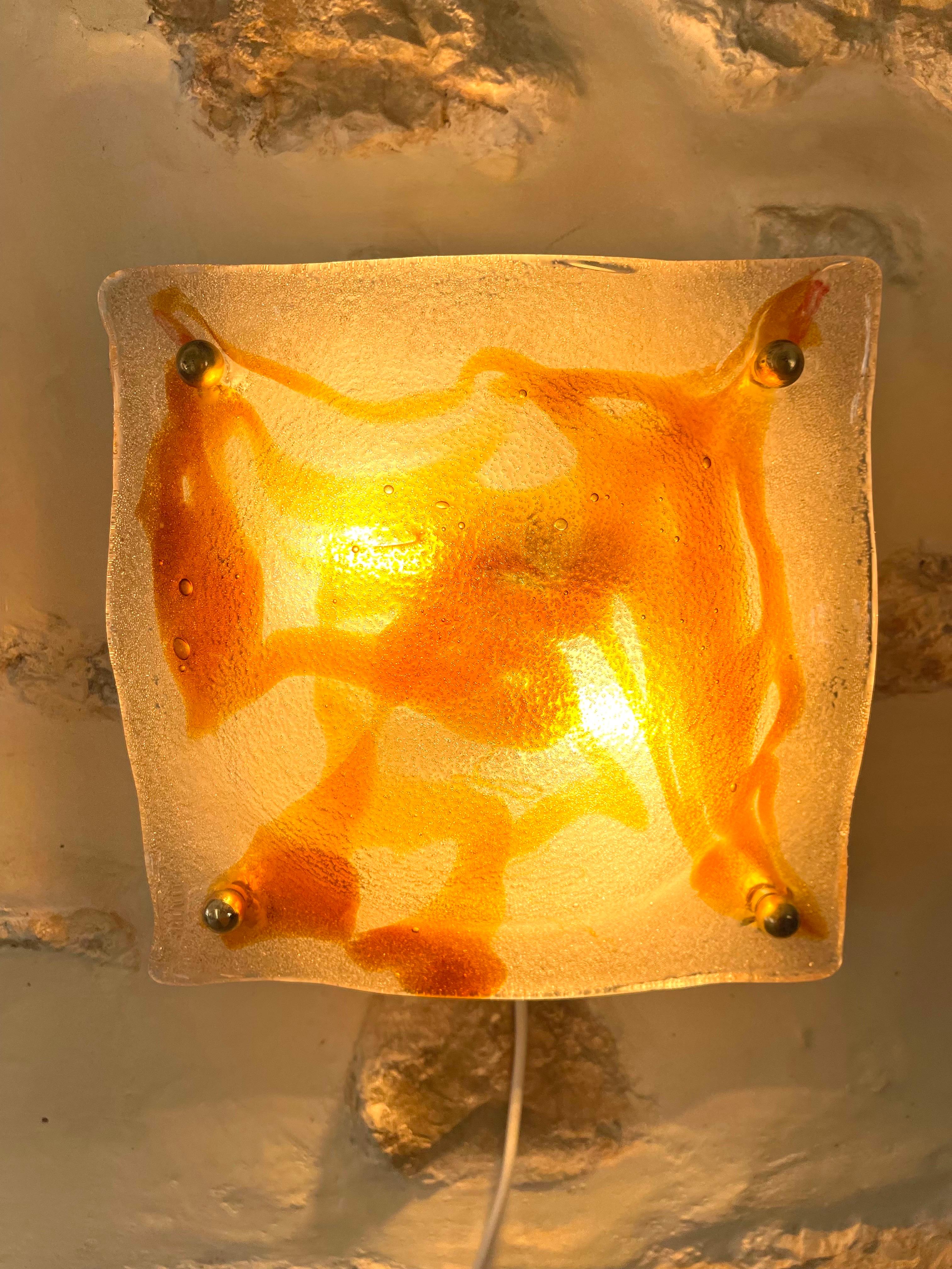 Illuminazione da parete Albano Poli di Mazzega Murano, Italia, 1970 in vendita 4