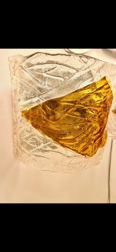 Wall Lighting by Mazzega Bicolore Glass Murano , Italy, 1970