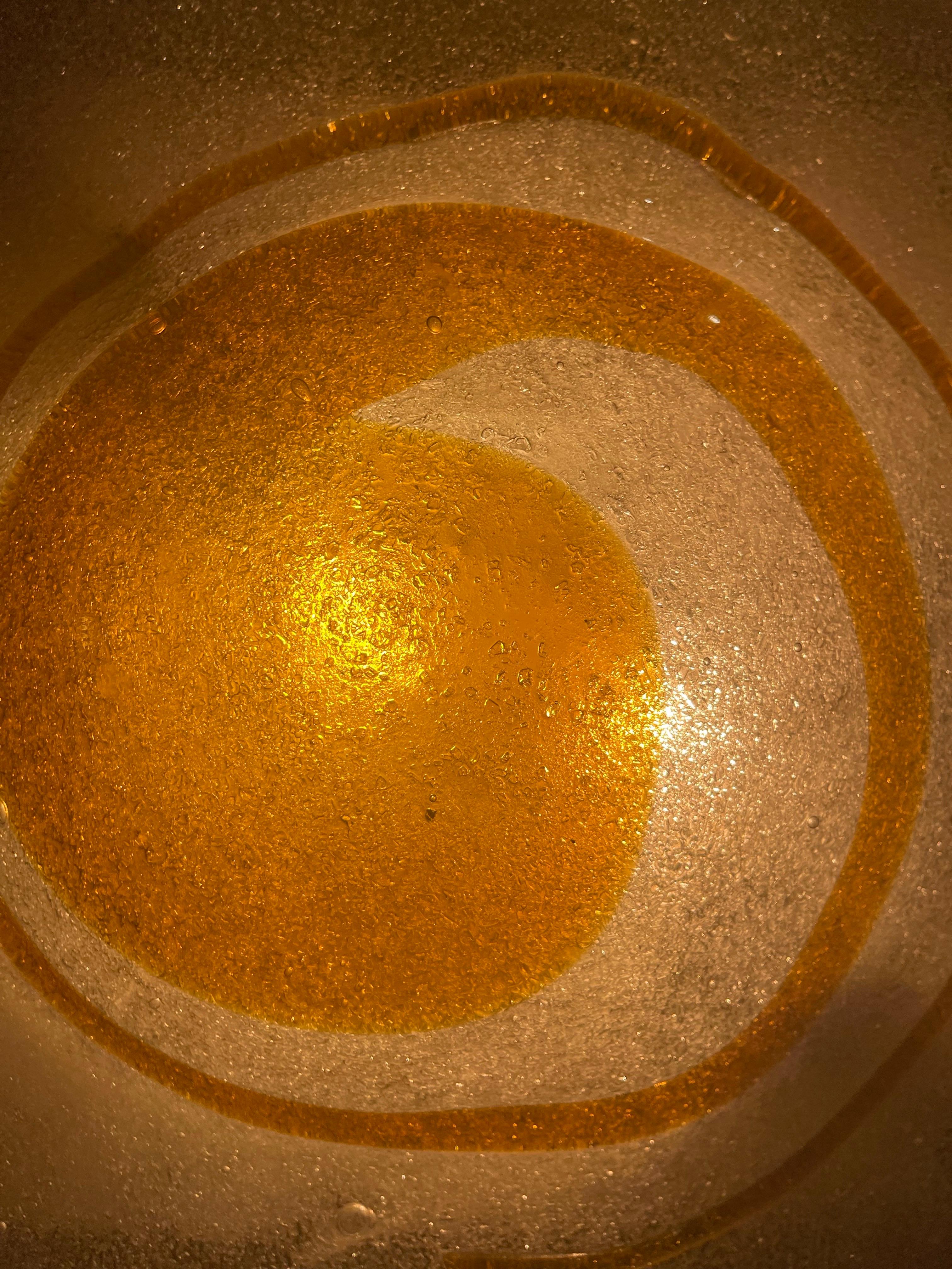 Murano Glass Albano Poli by Mazzega Glass Murano wall lighting 40/40 cm, Italy, 1970 For Sale