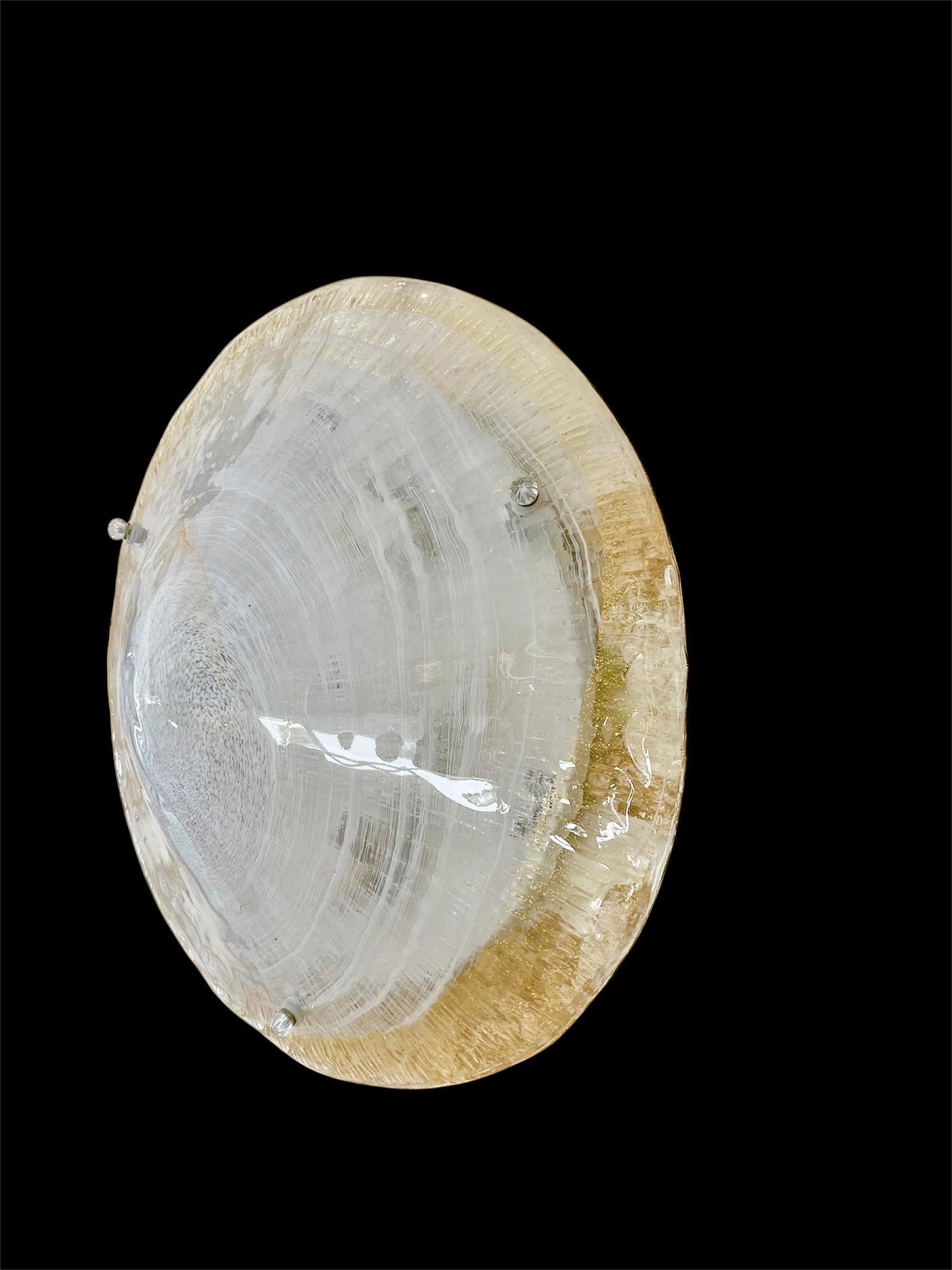 Postmoderno Illuminazione da parete fiore in vetro di Murano grande 52 cm, Italia 1980 in vendita