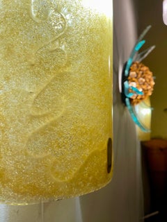 Illuminazione da parete Murano con incrostazioni in vetro dorato 24 ct di Lumica , Italia anni '70