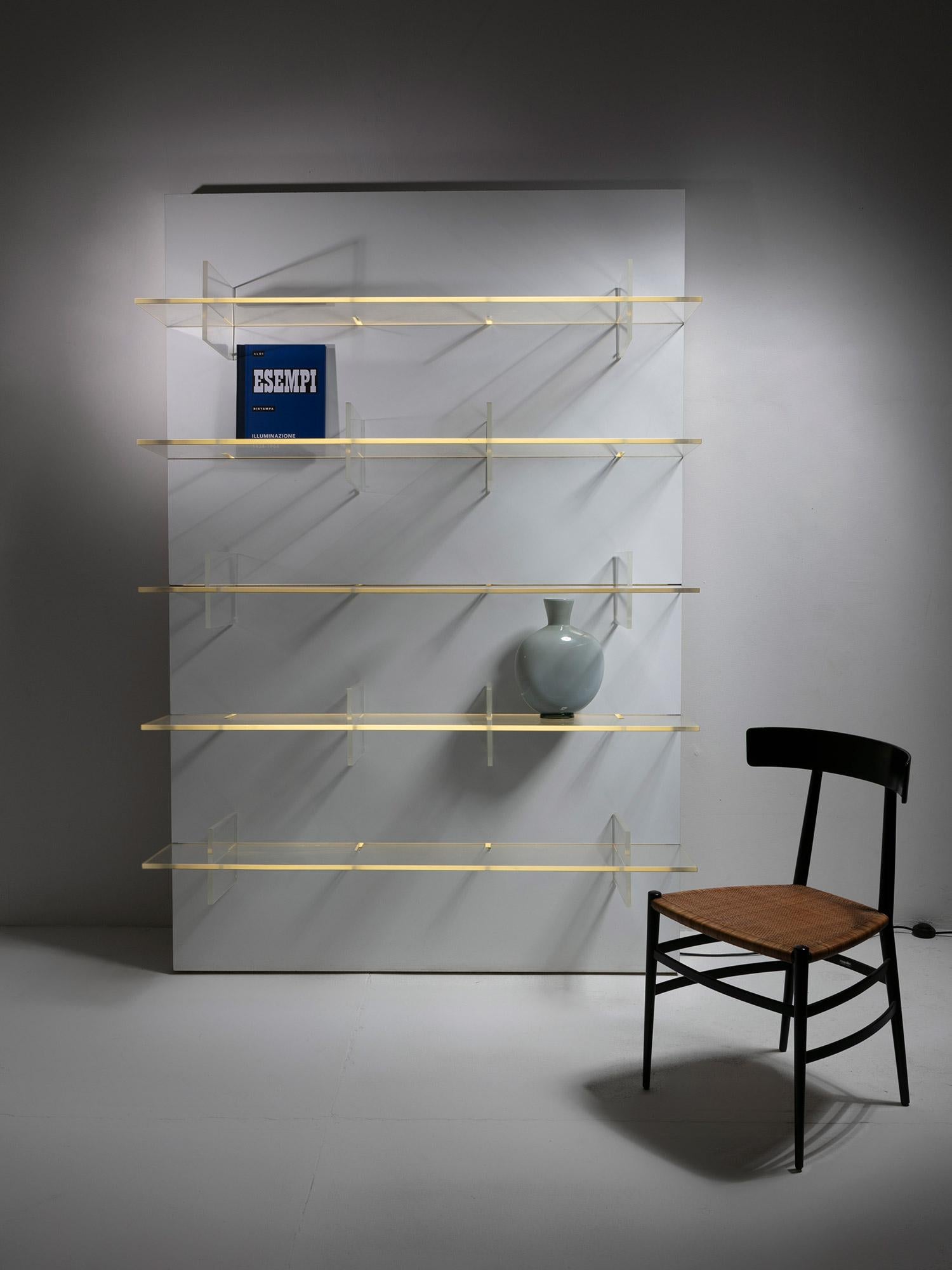 Wall Lighting Shelf by Roberto Monsani for Acerbis, Italy, 1970s For Sale 3