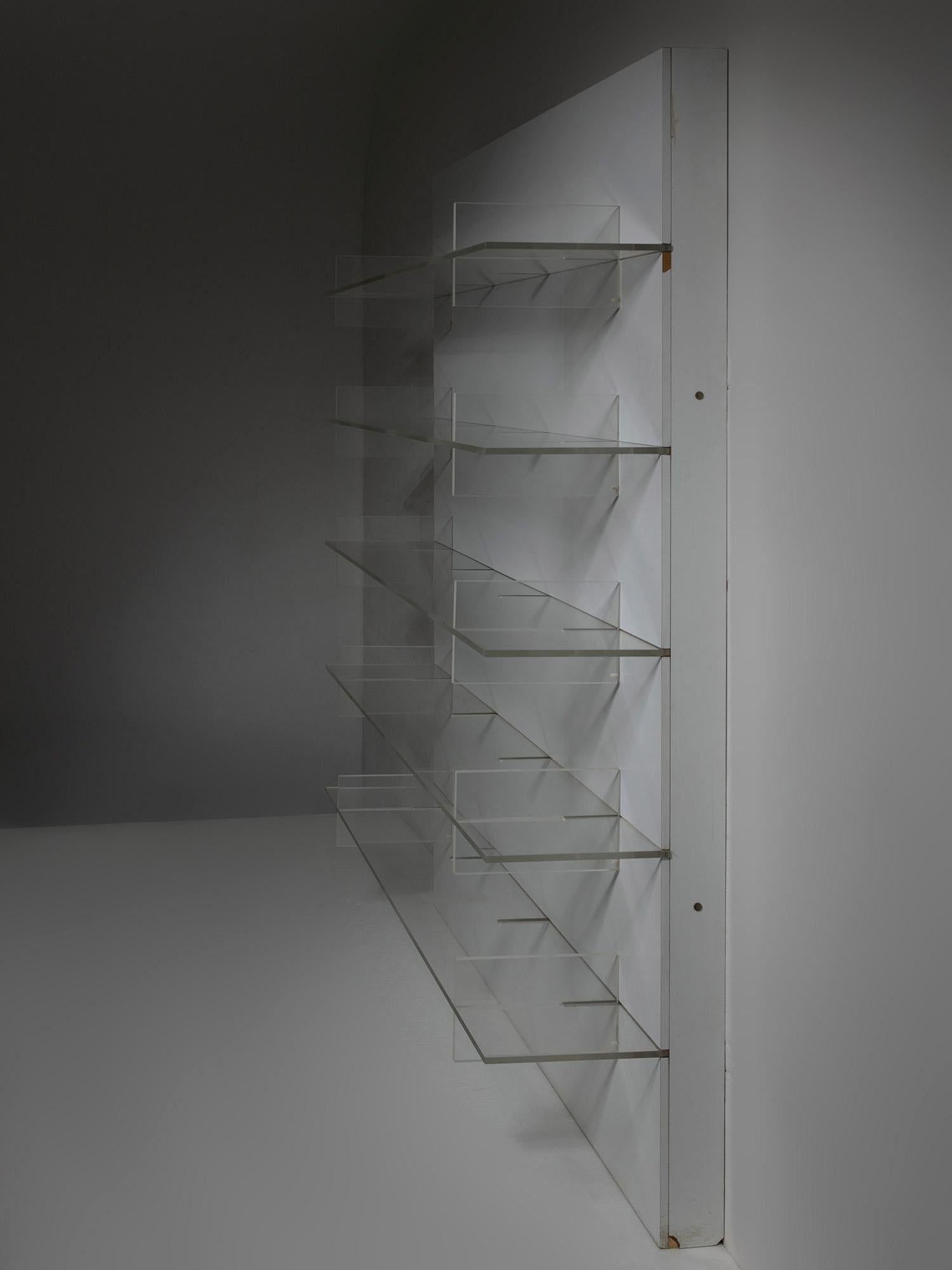 Wall Lighting Shelf by Roberto Monsani for Acerbis, Italy, 1970s In Good Condition For Sale In Milan, IT