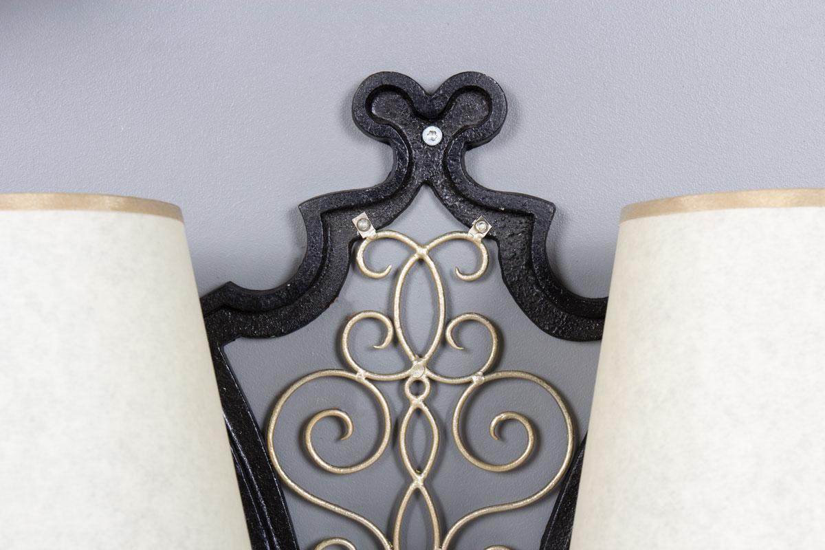 French Wall Lights attributed to Raymond Subes, 1930s, Set of 2 For Sale