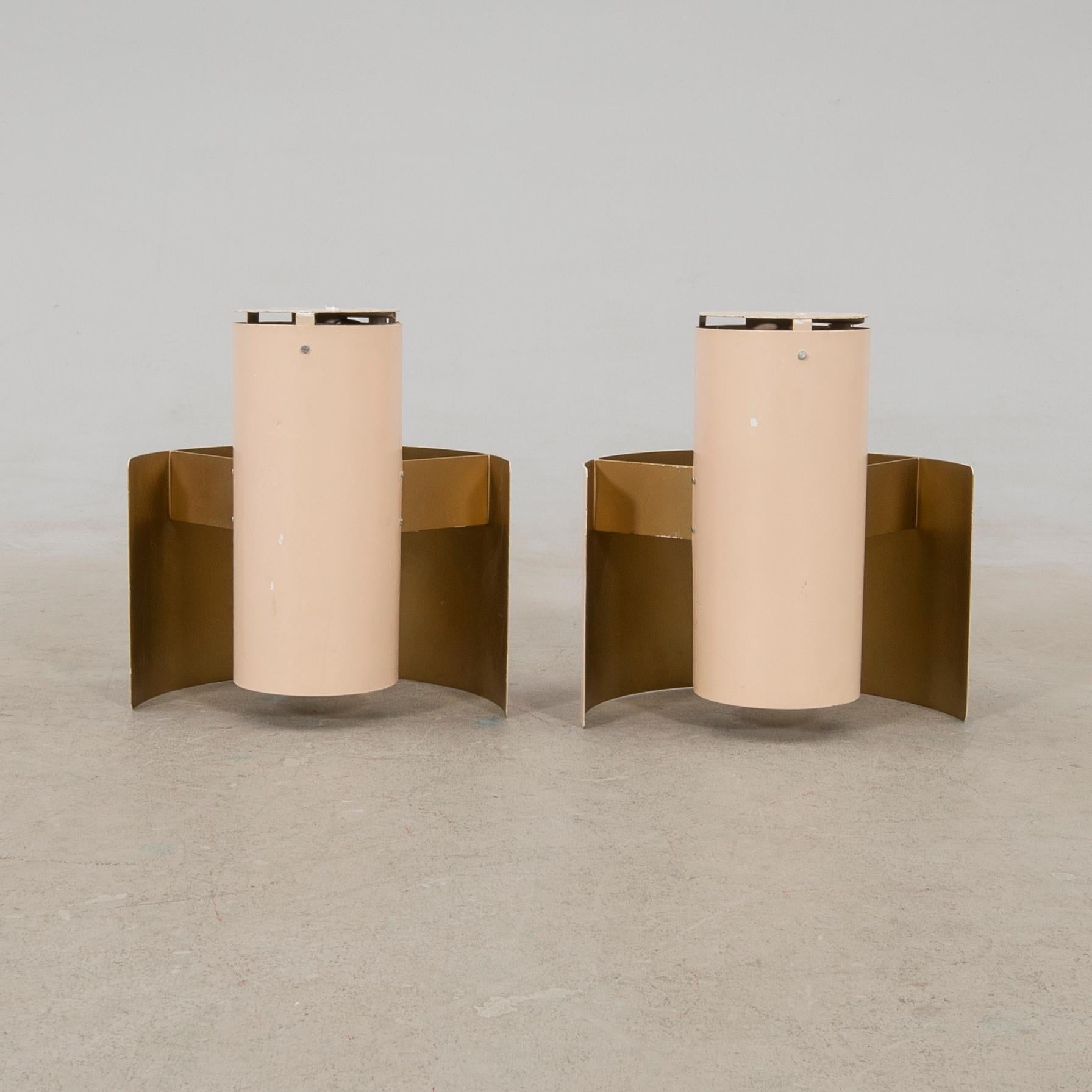 Mid-Century Modern Lights Light de Bruno Herbst  une paire  par AB Suède 1970 en vente