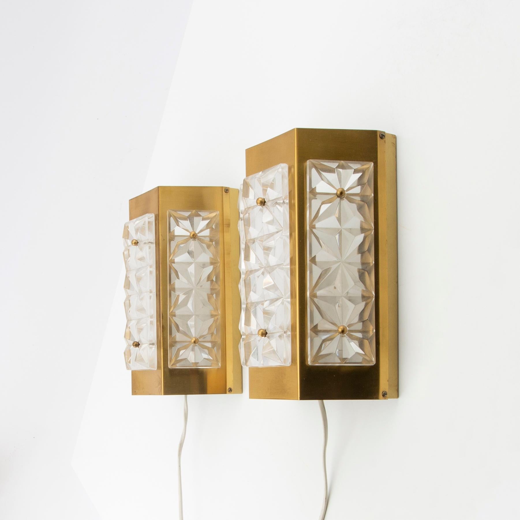 20th Century Wall lights by Einar Backstrom a pair 1960 Sweden For Sale
