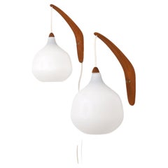 Wall Lights by Uno & Östen Kristiansson for Luxus Vittsjö Sweden, Set of 2