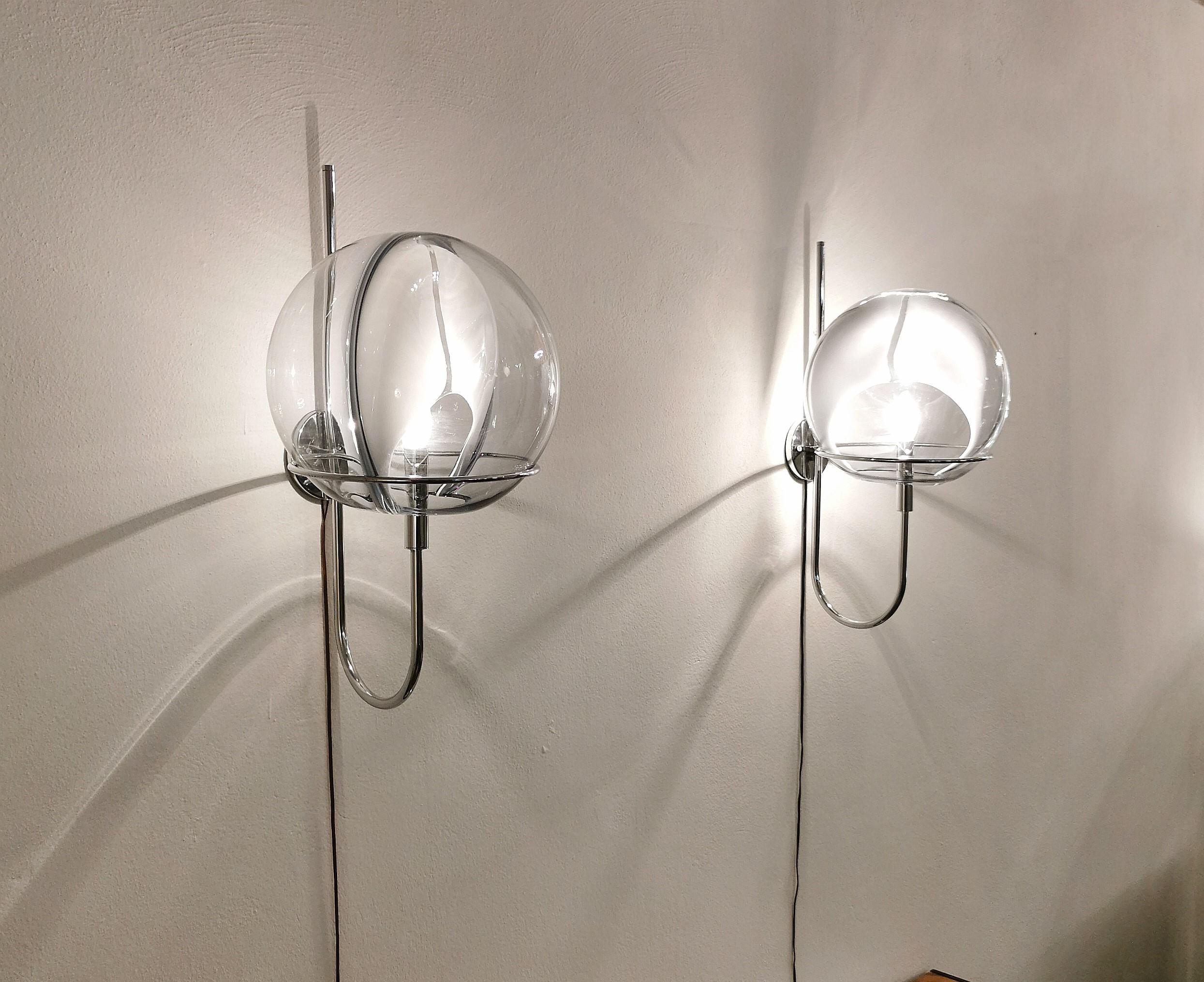 Set of 2 wall lamps with 1 light E14 