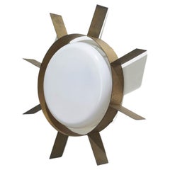 Wall Lights Sconce Brass Lucite with Arredoluce label