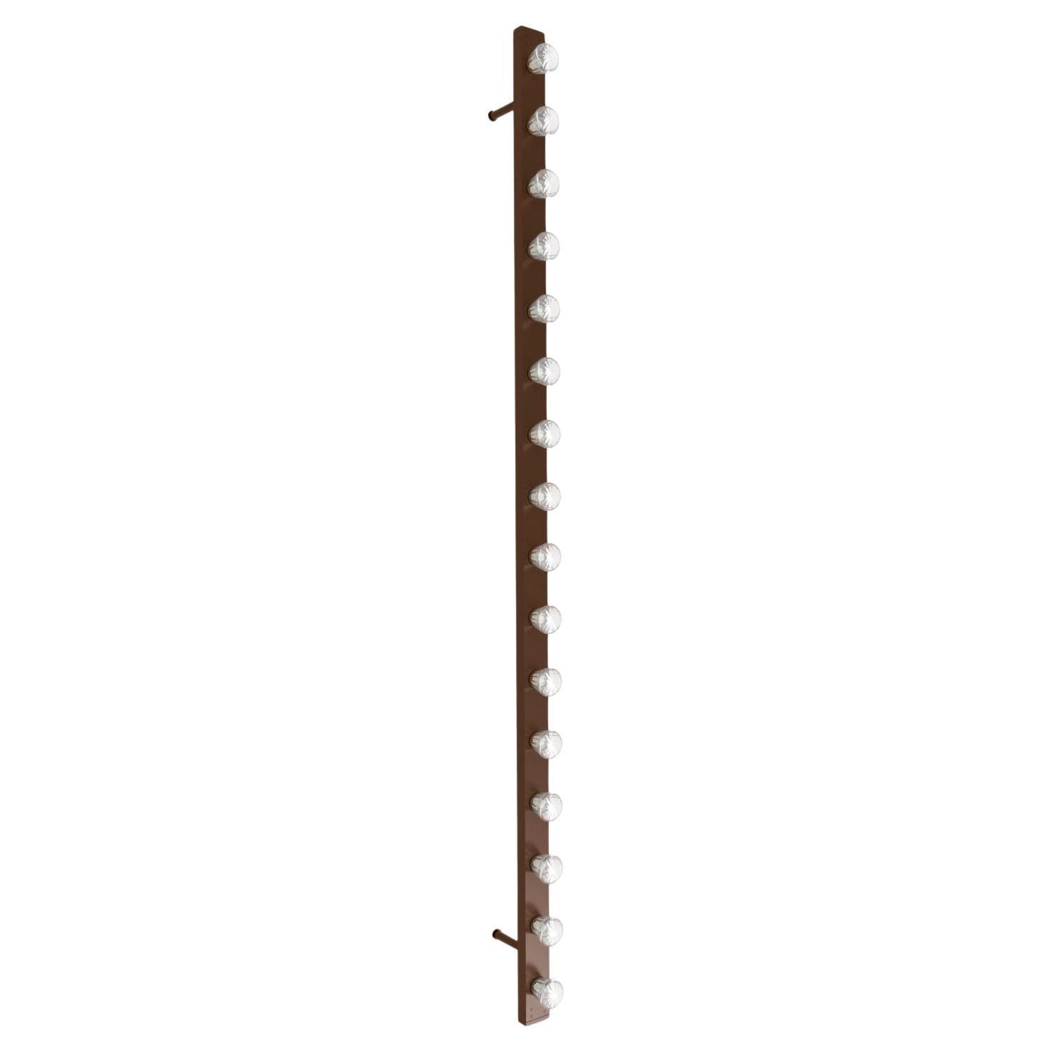 Lampada da parete Wall Line 200 in alluminio bronzo anodizzato di JSPR