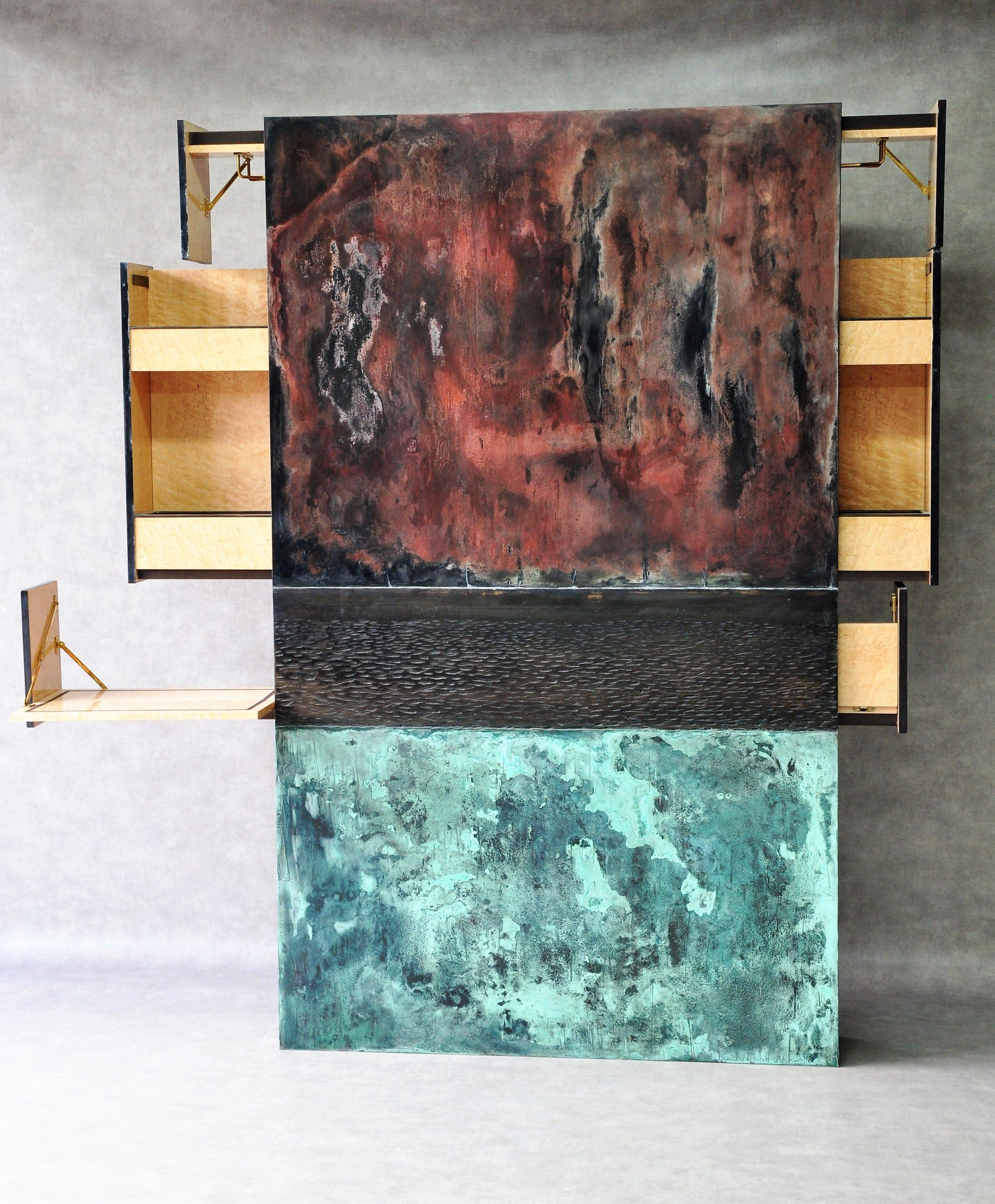Wall Liquor Cabinet by Frédérique Domergue, One-of-a-kind, Contemporary For Sale 2