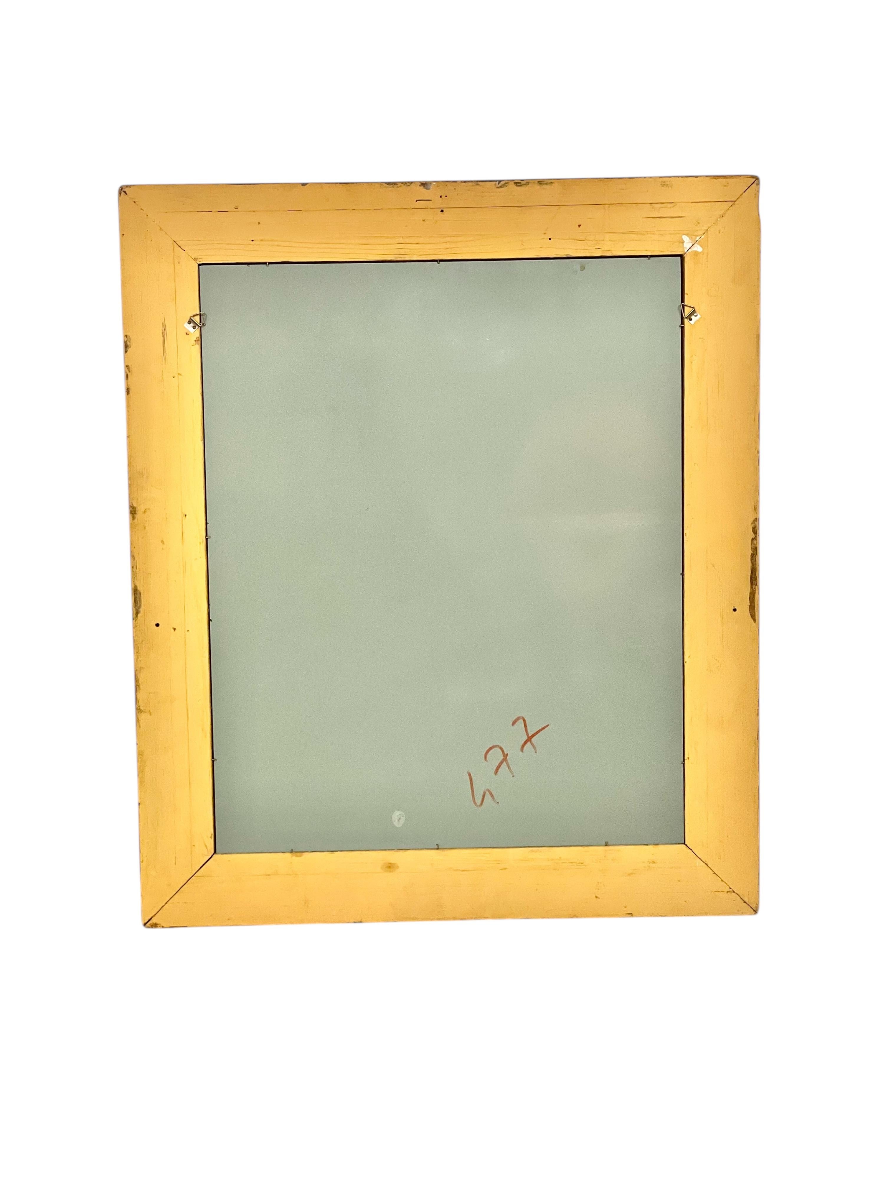 Specchio Médaillon da parete con cornice floreale dorata in vendita 4