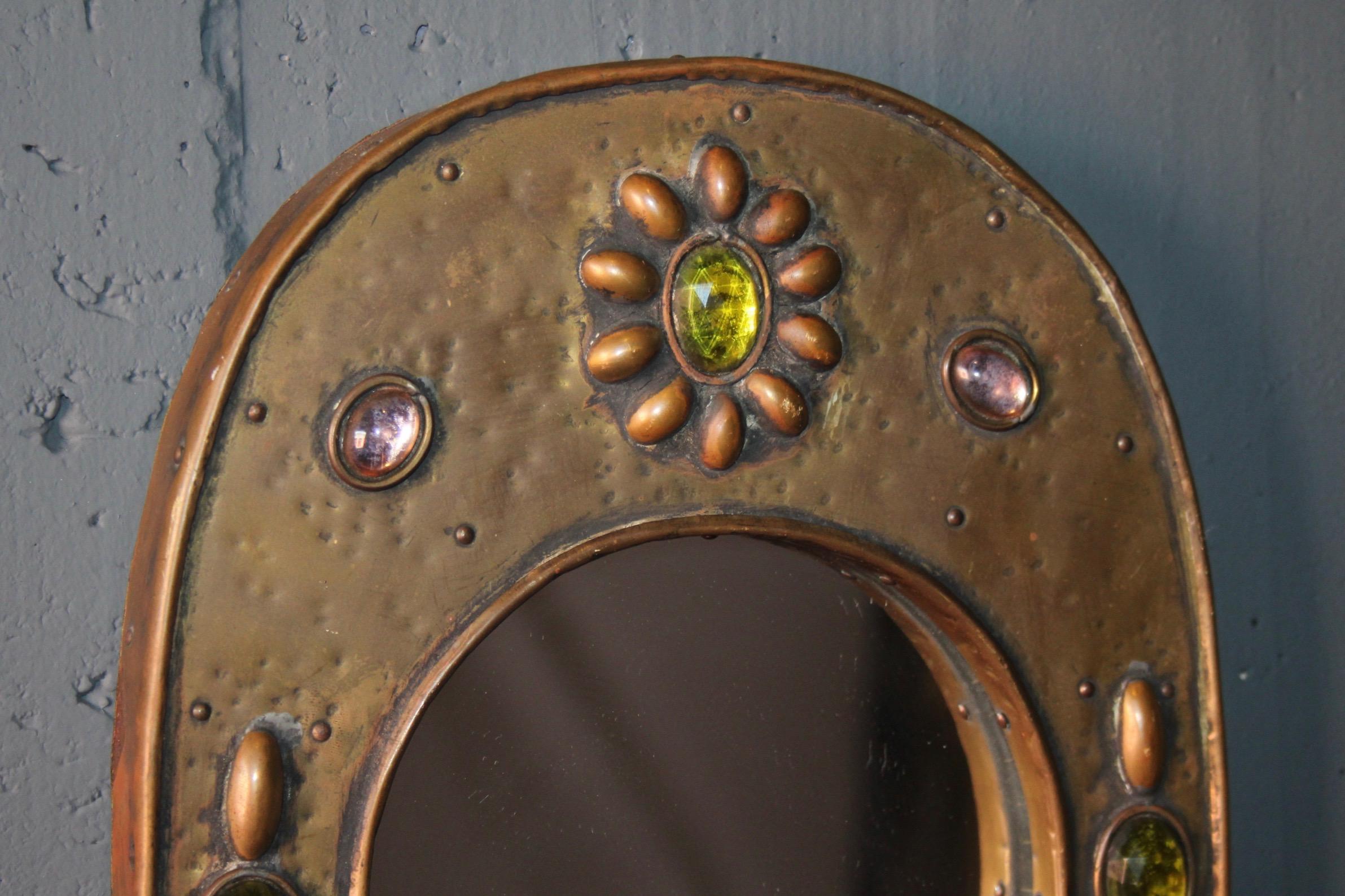 Wall Metal Mirror In Good Condition In grand Lancy, CH