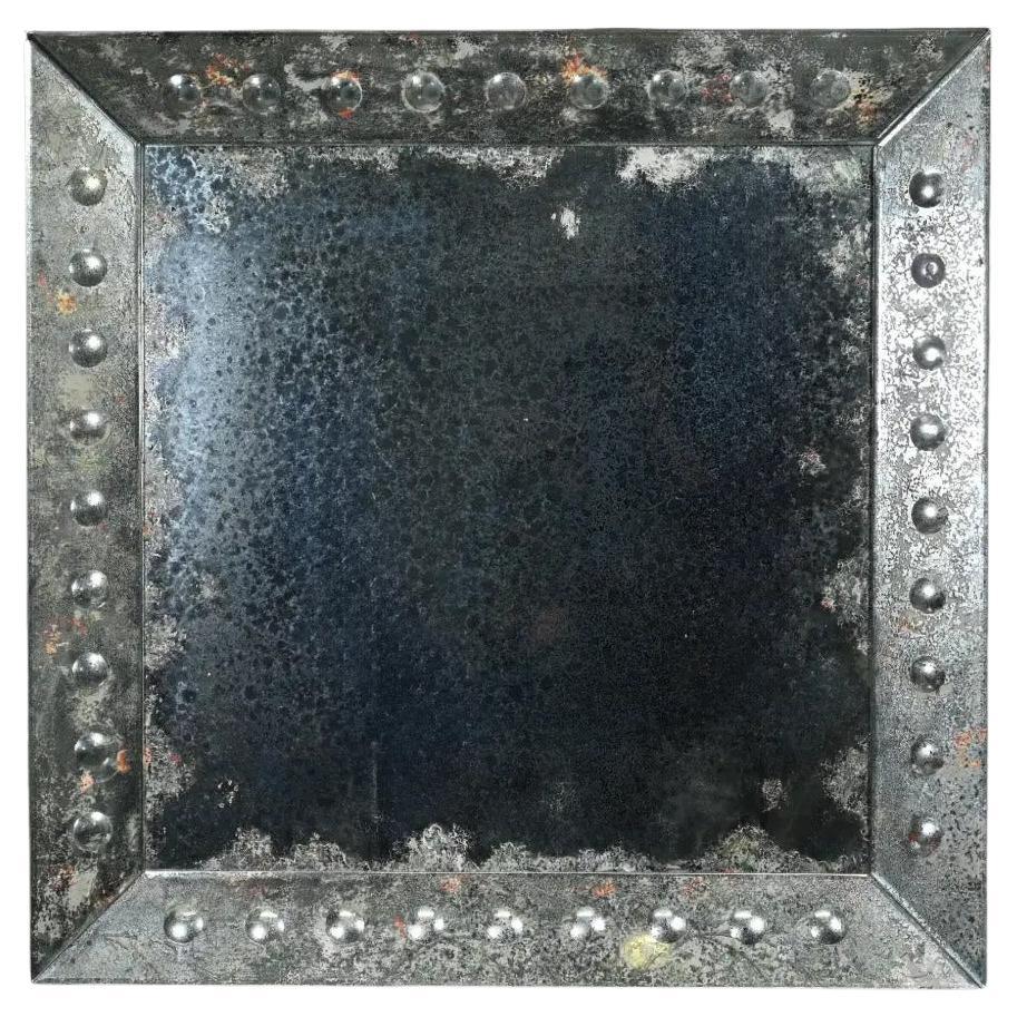 Wall Mirror, 1930s Style, Small Size, Oxidized Glass