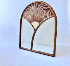 Wall Mirror by Chapman 1978, Faux Bamboo, Brass