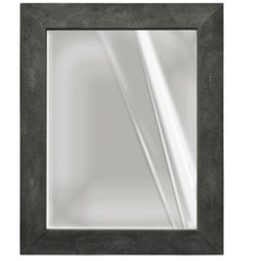 Rectangular Wall mirror artistic black ecological shagreen decoration frame