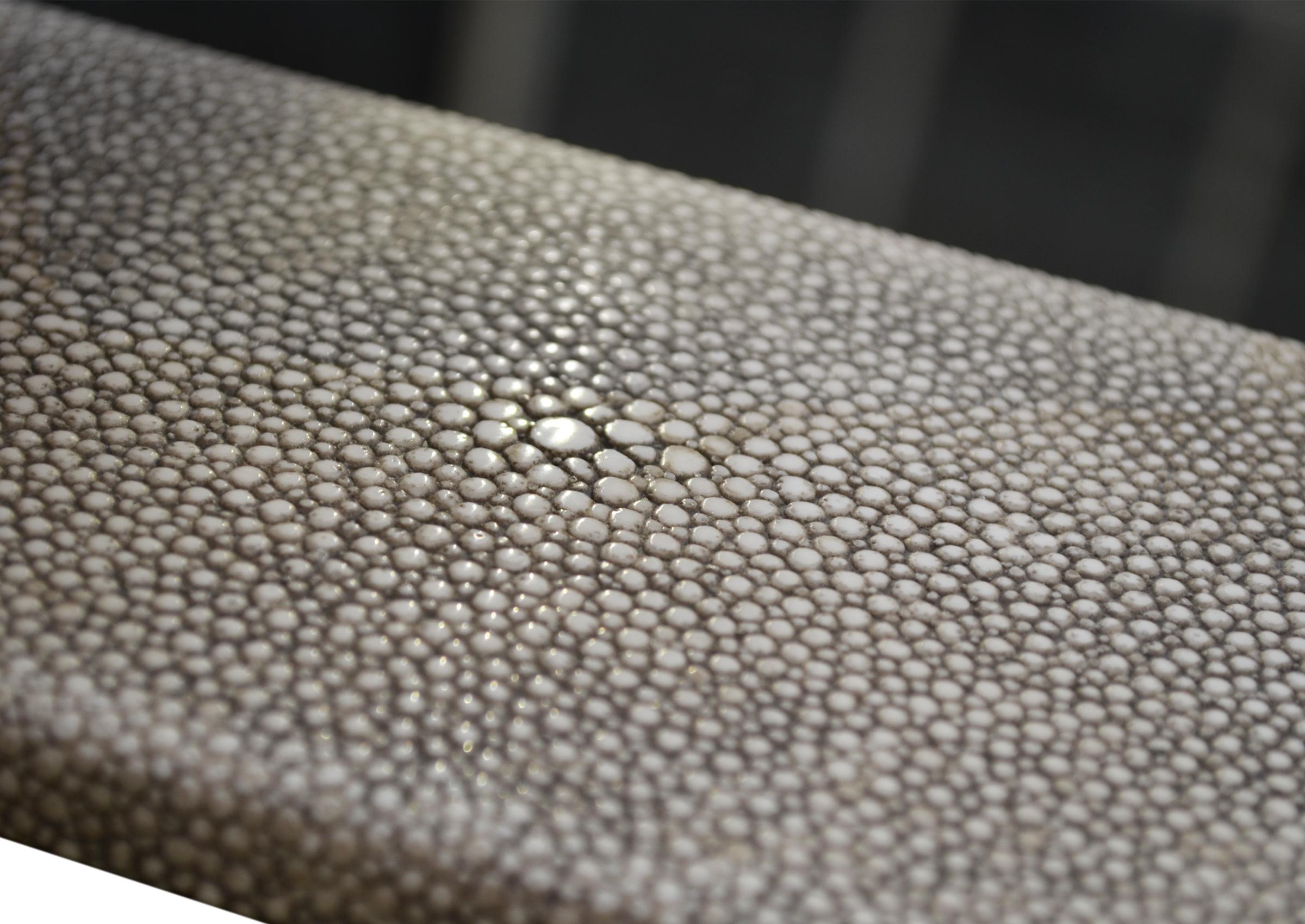 Italian Grey Wall Mirror Artistic scagliola  Ecological Shagreen Decoration Frame