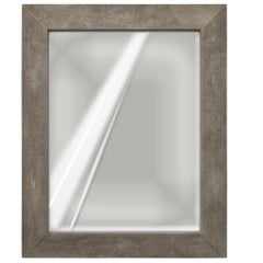 Grey Wall Mirror Artistic scagliola  Ecological Shagreen Decoration Frame