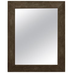 Wall Mirror Artistic Moonstone Brown Ecological Shagreen Decoration