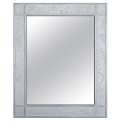 Wall Mirror Artistic Pattern white Scagliola Decoration Handmade Bas-Relief